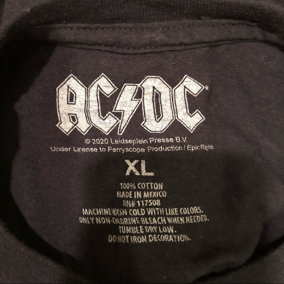 AC/DC, “Highway to Hell”, Men’s Band TShirt, Black/White, Extra Large - Picture 4 of 6